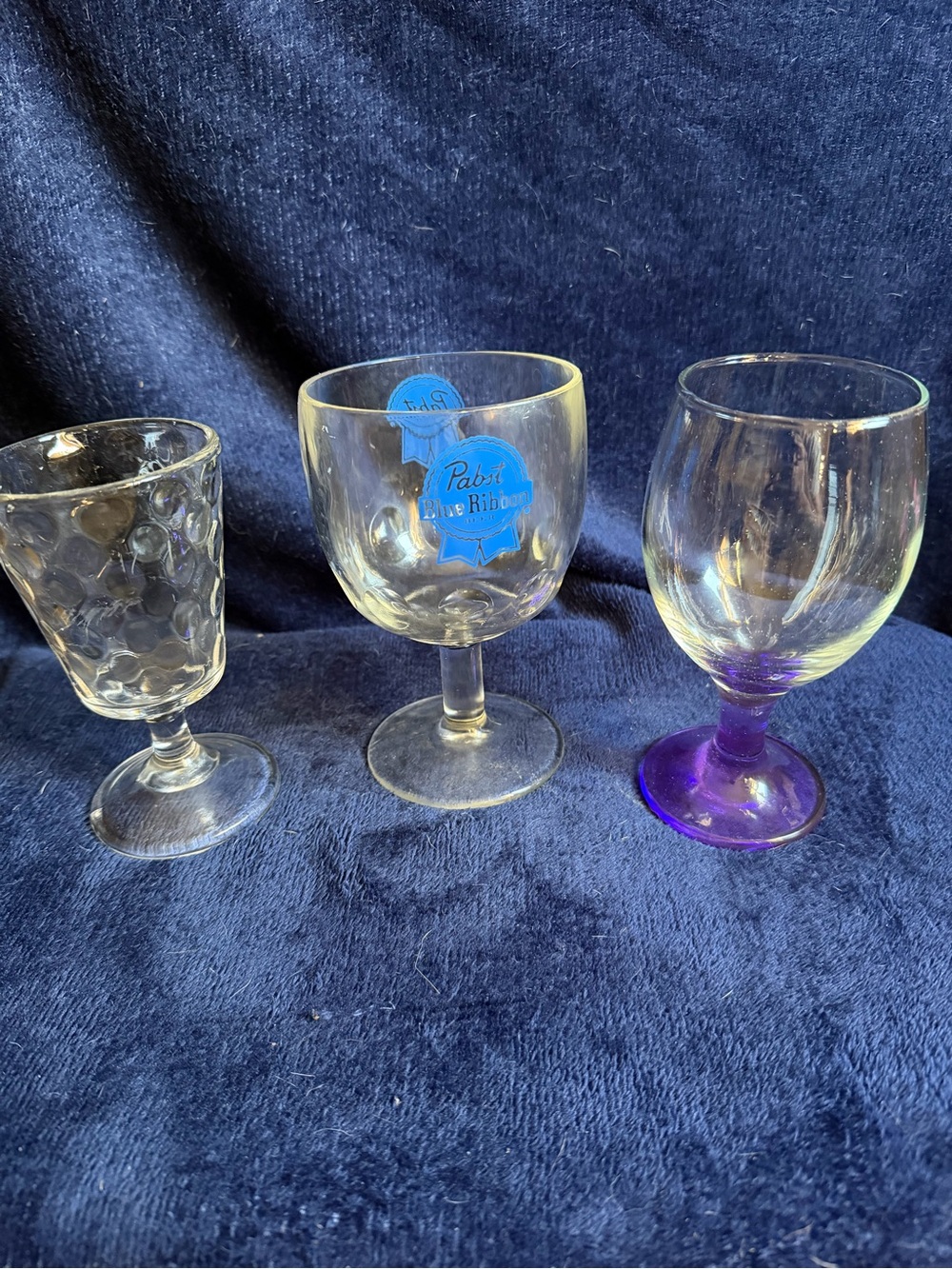 Stemmed Glass - Blue Logo